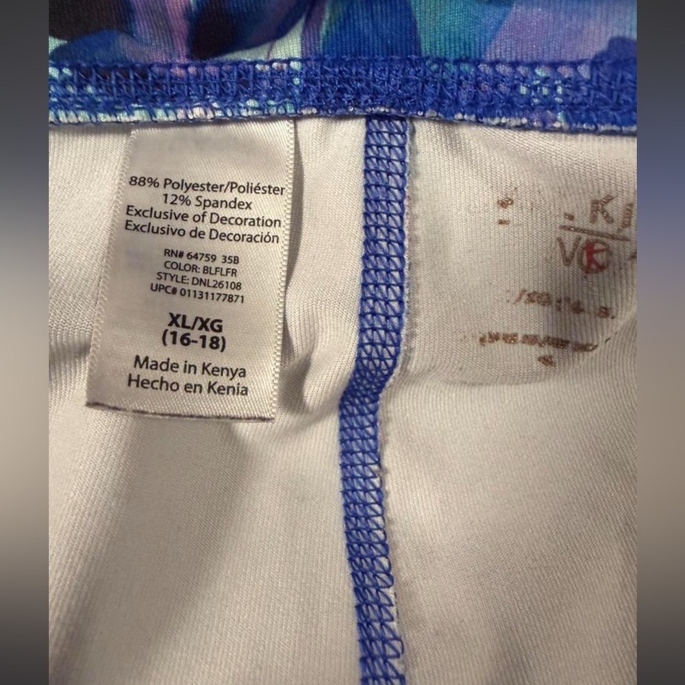Danskin Now Floral Capri Leggings Womens xl - Picture 6 of 7